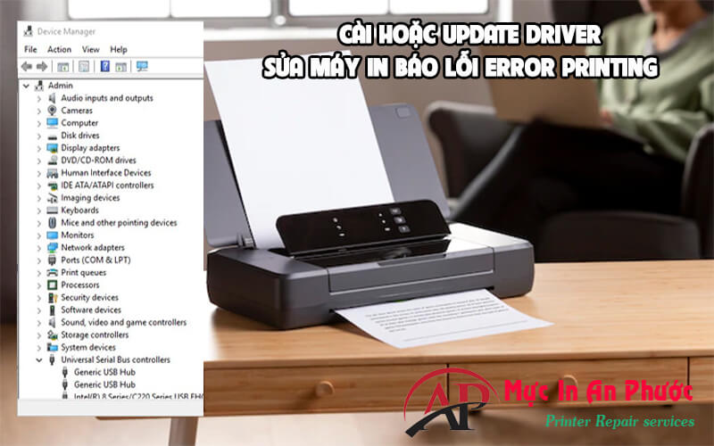 Cài hoặc Update Driver Sửa máy in báo lỗi Error Printing