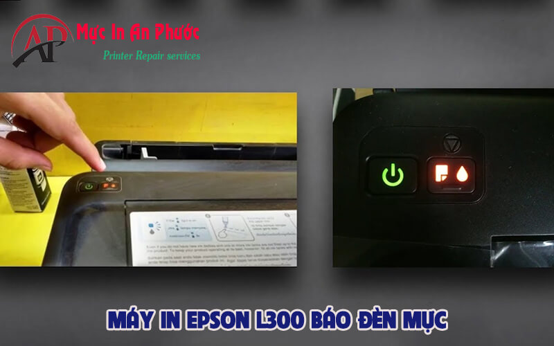 Máy in Epson l300 báo đèn mực